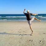 Me doing silly jumps at Surf City, NC