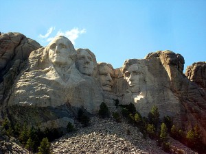 Washington, Jefferson, Roosevelt, Lincoln